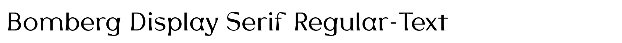 Bomberg Display Serif Regular-Text image